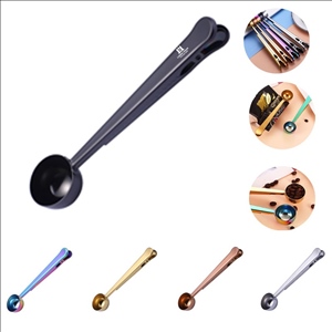 Stainless Steel Coffee Scoop & Bag Sealing Clip